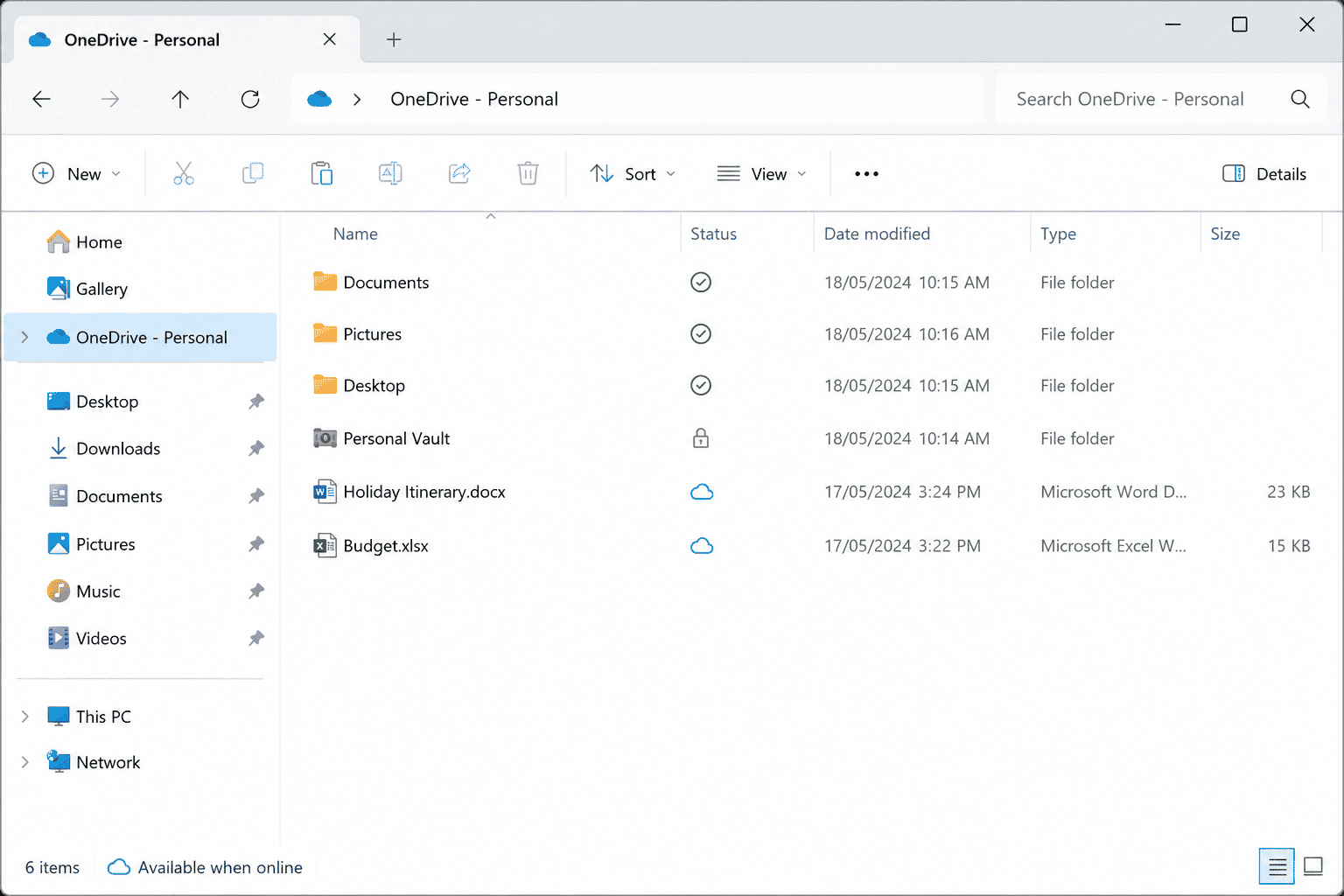 Windows File Explorer displaying Microsoft OneDrive folders.